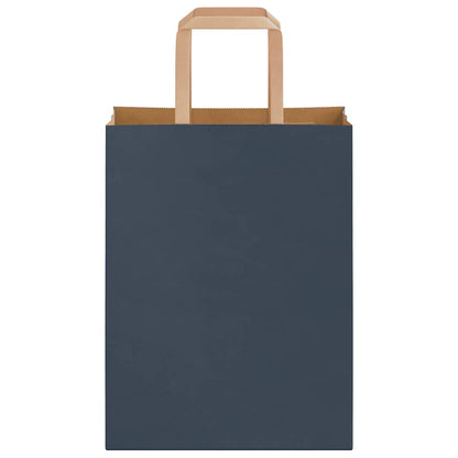 Sacchetti di Carta 250 pz con Manici Blu 21x11x28 cm