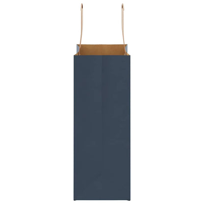 Sacchetti di Carta 250 pz con Manici Blu 21x11x28 cm
