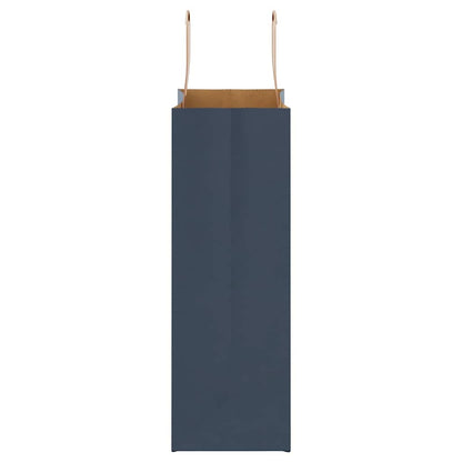 Sacchetti di Carta 250 pz con Manici Blu 21x11x31 cm