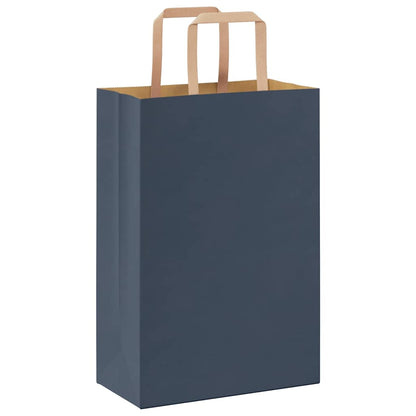 Sacchetti di Carta 250 pz con Manici Blu 21x11x31 cm