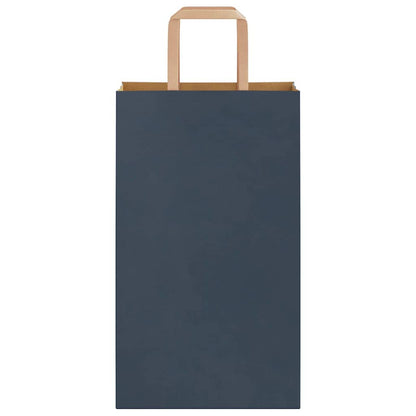 Sacchetti di Carta 250 pz con Manici Blu 21x11x36 cm