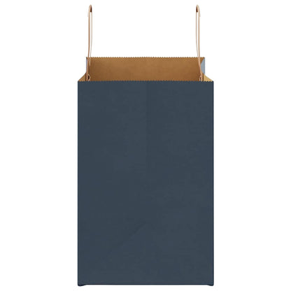 Sacchetti di Carta 250 pz con Manici Blu 26x17x25 cm