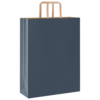 Sacchetti di Carta 250 pz con Manici Blu 32x12x42 cm