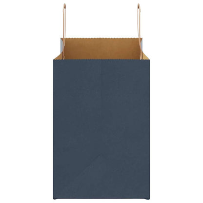 Sacchetti di Carta 250 pz con Manici Blu 32x17x25 cm