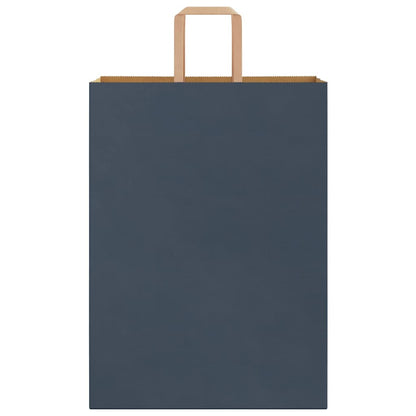 Sacchetti di Carta 250 pz con Manici Blu 32x17x44 cm