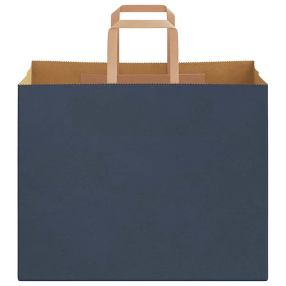 Sacchetti di Carta 250 pz con Manici Blu 32x22x24 cm