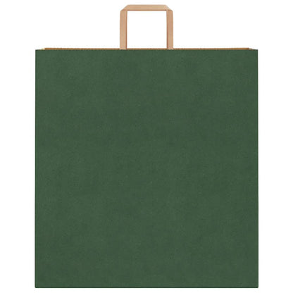 Sacchetti di Carta 50 pz con Manici Verdi 45x17x48 cm