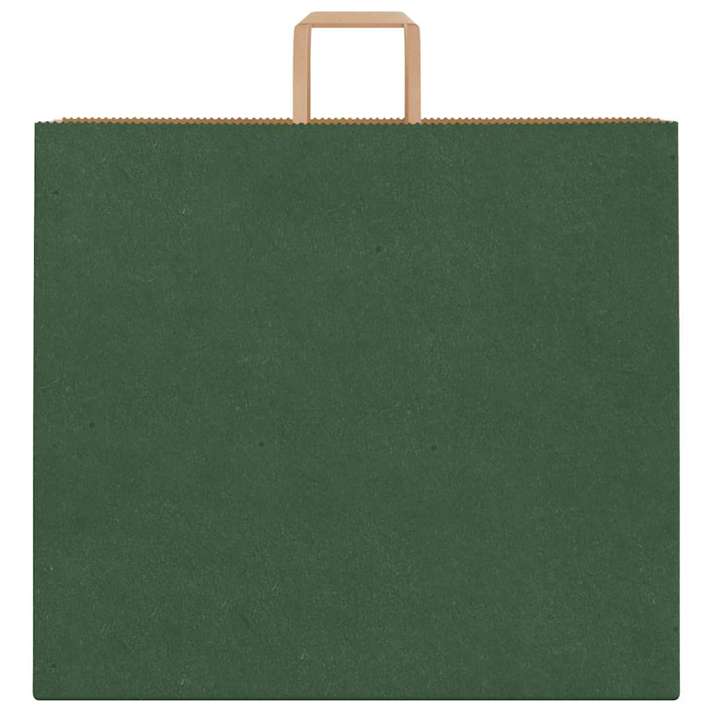 Sacchetti di Carta 50 pz con Manici Verdi 54x15x49 cm