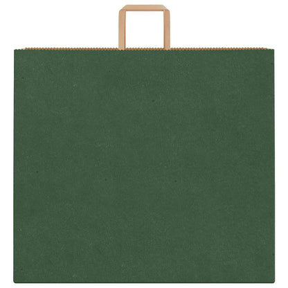 Sacchetti di Carta 50 pz con Manici Verdi 54x15x49 cm