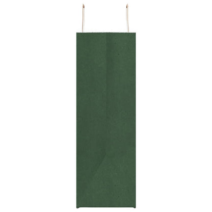 Sacchetti di Carta 50 pz con Manici Verdi 54x15x49 cm
