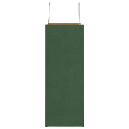 Sacchetti di Carta 250 pz con Manici Verdi 32x17x44 cm