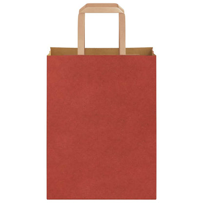Sacchetti di Carta 50 pz con Manici Rossi 21x11x28 cm