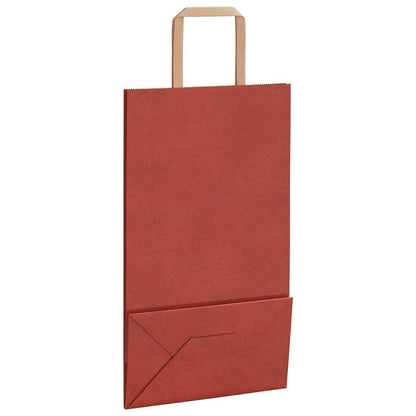 Sacchetti di Carta 50 pz con Manici Rossi 21x11x36 cm
