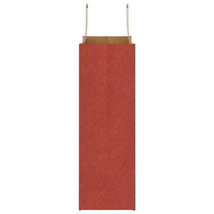 Sacchetti di Carta 50 pz con Manici Rossi 26x12x35 cm