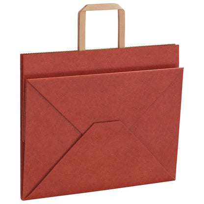 Sacchetti di Carta 50 pz con Manici Rossi 32x22x24 cm