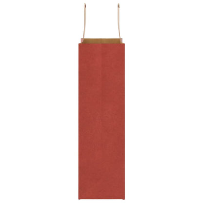 Sacchetti di Carta 250 pz con Manici Rossi 21x11x36 cm