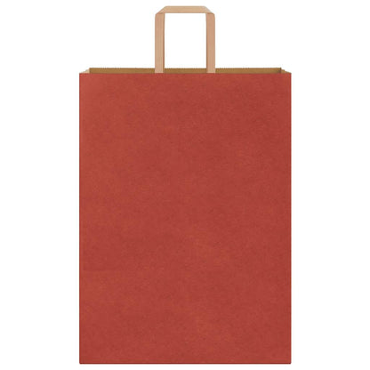 Sacchetti di Carta 250 pz con Manici Rossi 32x17x44 cm