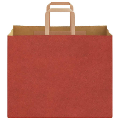 Sacchetti di Carta 250 pz con Manici Rossi 32x22x24 cm