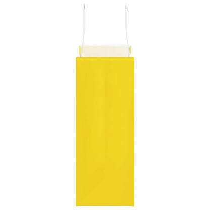 Sacchetti di Carta 50 pz con Manici Gialli 21x11x28 cm