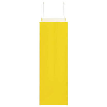 Sacchetti di Carta 50 pz con Manici Gialli 26x12x35 cm