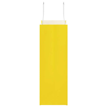 Sacchetti di Carta 250 pz con Manici Gialli 21x11x31 cm