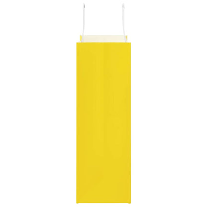 Sacchetti di Carta 250 pz con Manici Gialli 26x12x35 cm