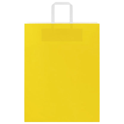 Sacchetti di Carta 250 pz con Manici Gialli 32x12x42 cm