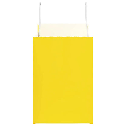 Sacchetti di Carta 250 pz con Manici Gialli 32x17x25 cm