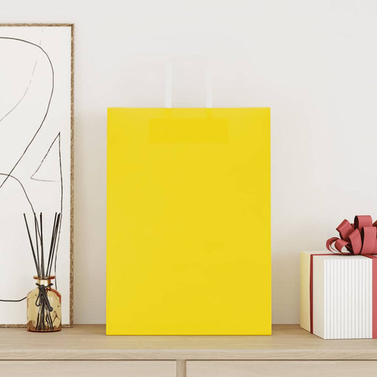 Sacchetti di Carta 250 pz con Manici Gialli 32x17x44 cm