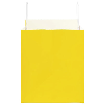 Sacchetti di Carta 250 pz con Manici Gialli 32x22x24 cm