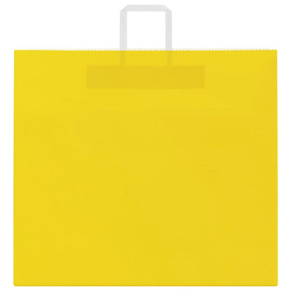 Sacchetti di Carta 250 pz con Manici Gialli 54x15x49 cm