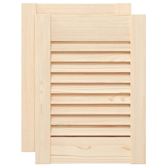 Ante con Design a Lamelle 2 pz 39,5x29,5 cm in Legno di Pino