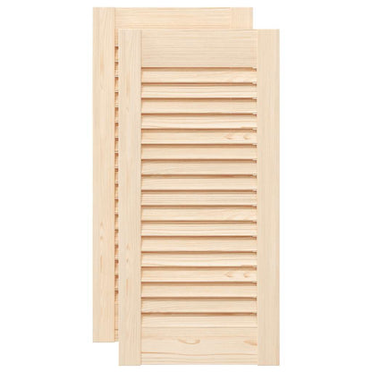 Ante con Design a Lamelle 2 pz 61,5x29,5 cm in Legno di Pino