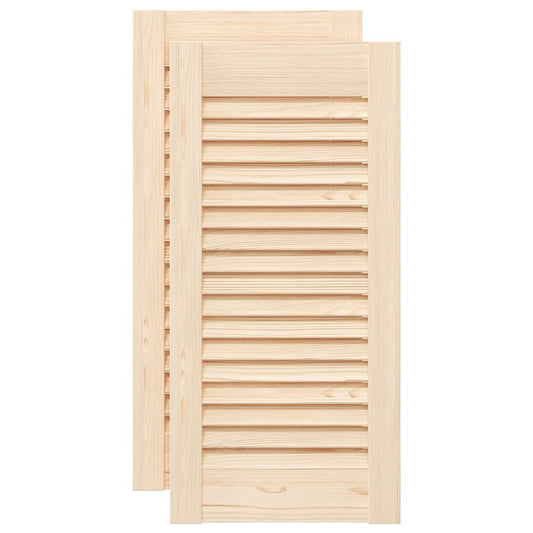 Ante con Design a Lamelle 2 pz 61,5x29,5 cm in Legno di Pino