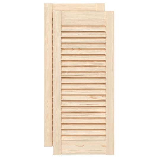 Ante con Design a Lamelle 2 pz 69x29,5 cm in Legno di Pino