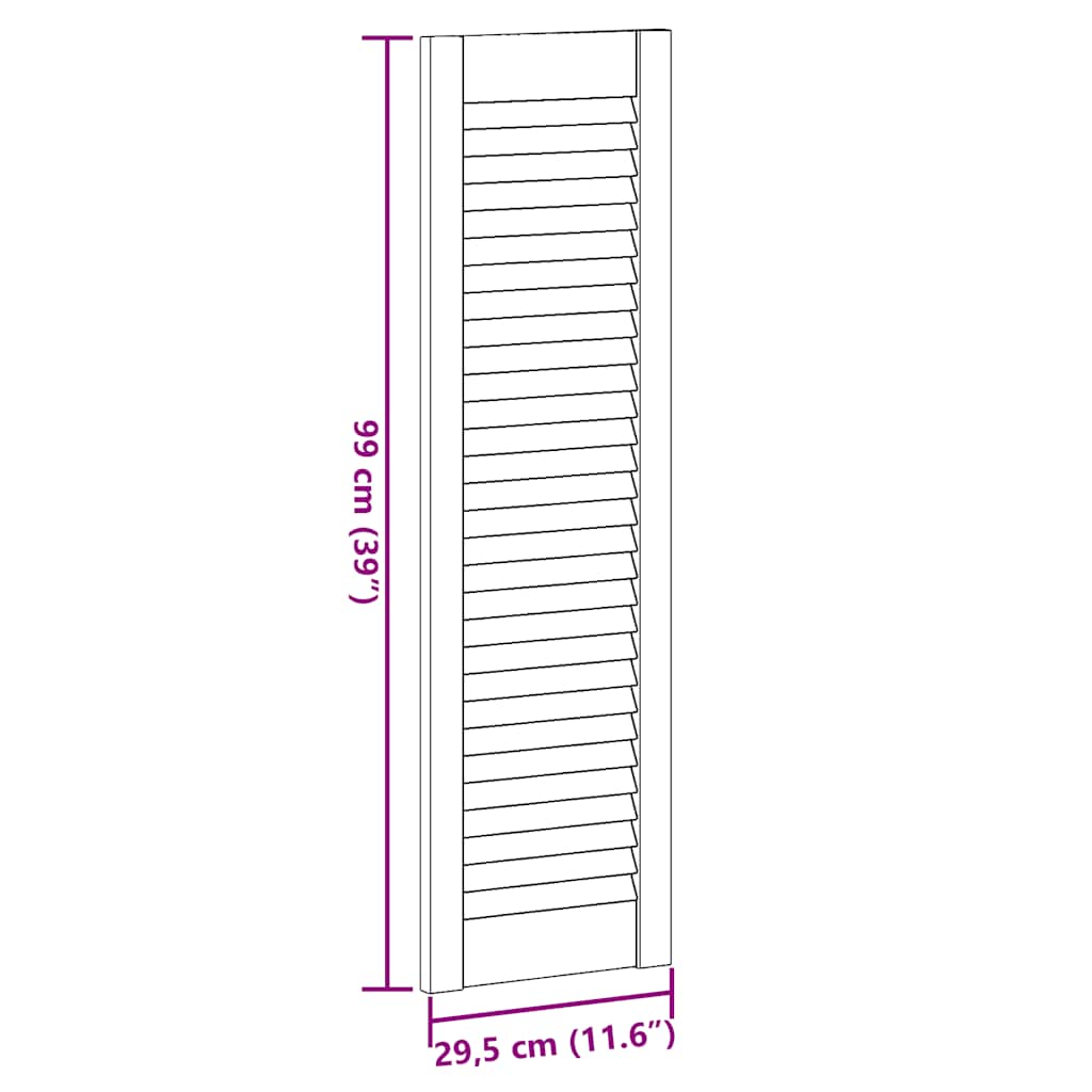 Anta con Design a Lamelle 99x29,5 cm in Legno di Pino