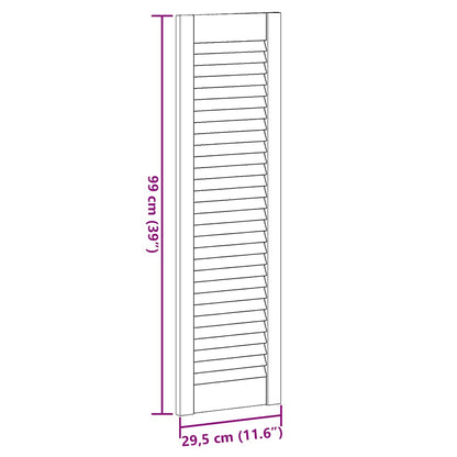 Anta con Design a Lamelle 99x29,5 cm in Legno di Pino