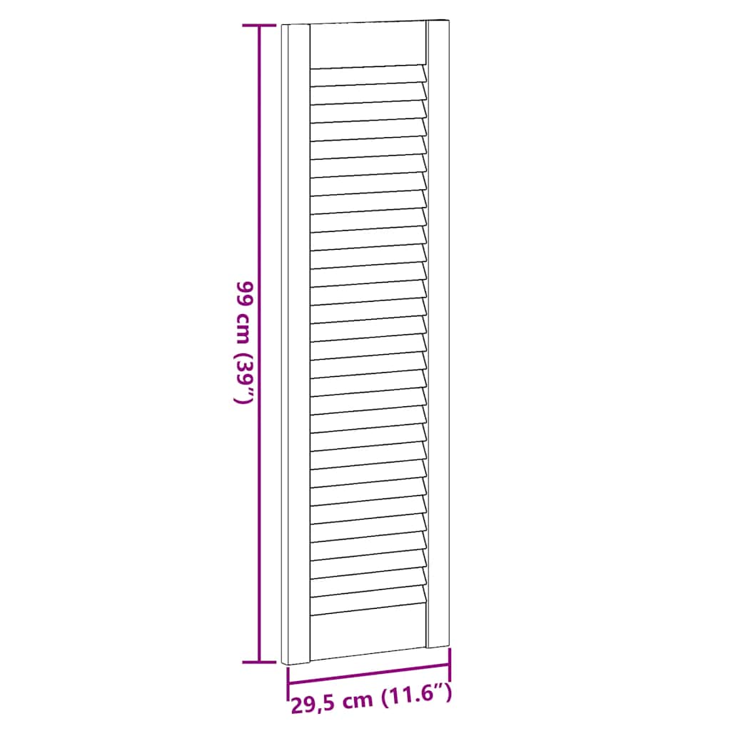 Ante a Lamelle 2 pz Bianche 99x29,5 cm