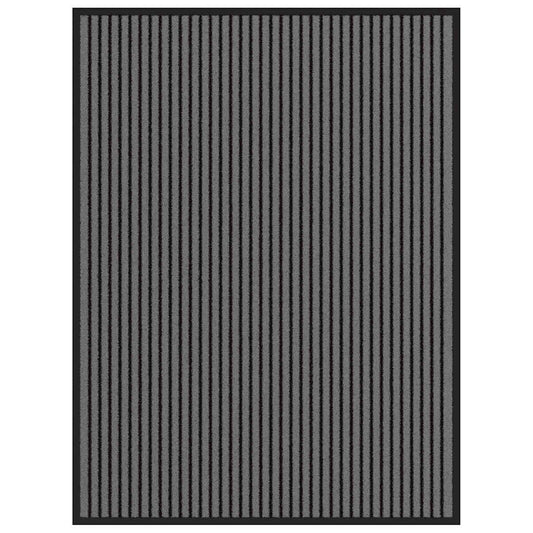 Zerbino a Strisce Nere e Grigie 90x120 cm