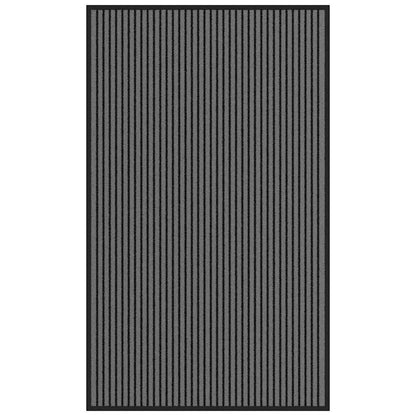 Zerbino a Strisce Nere e Grigie 90x150 cm