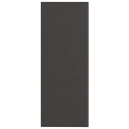 Zerbino a Strisce Nere e Grigie 115x300 cm