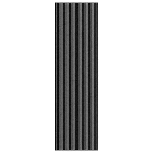 Zerbino a Strisce Nere e Grigie 115x400 cm