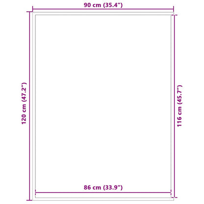 Zerbino Antracite 90x120 cm