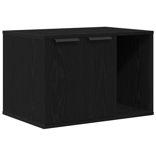 Recinto Lettiera Gatti Rovere Nero 60x40x40 cm in Truciolato