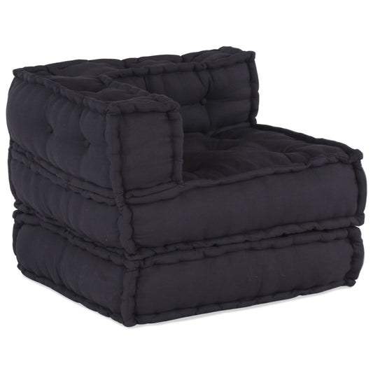 Pouf Modulari vidaXL 3 pz in Tessuto Antracite