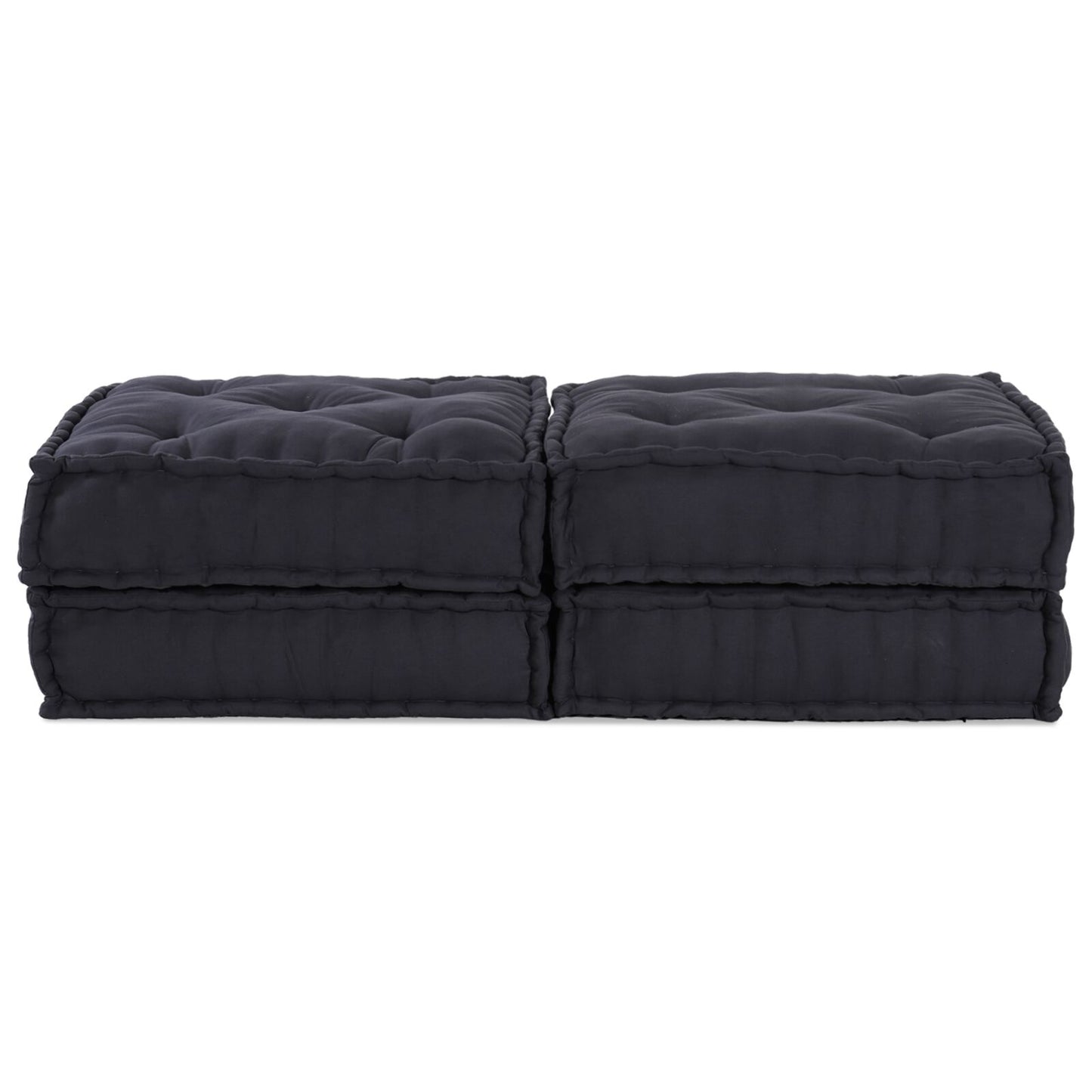 Pouf modulari vidaXL: set di 2 pezzi in tessuto antracite
