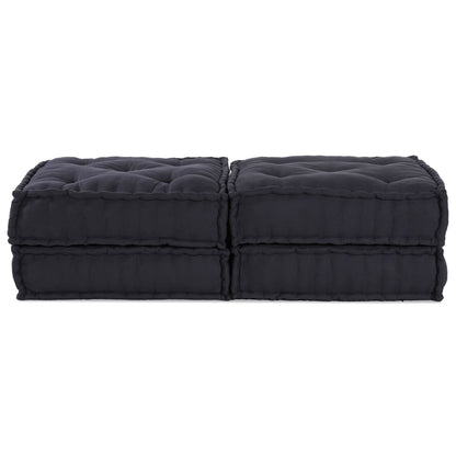 Pouf modulari vidaXL: set di 2 pezzi in tessuto antracite