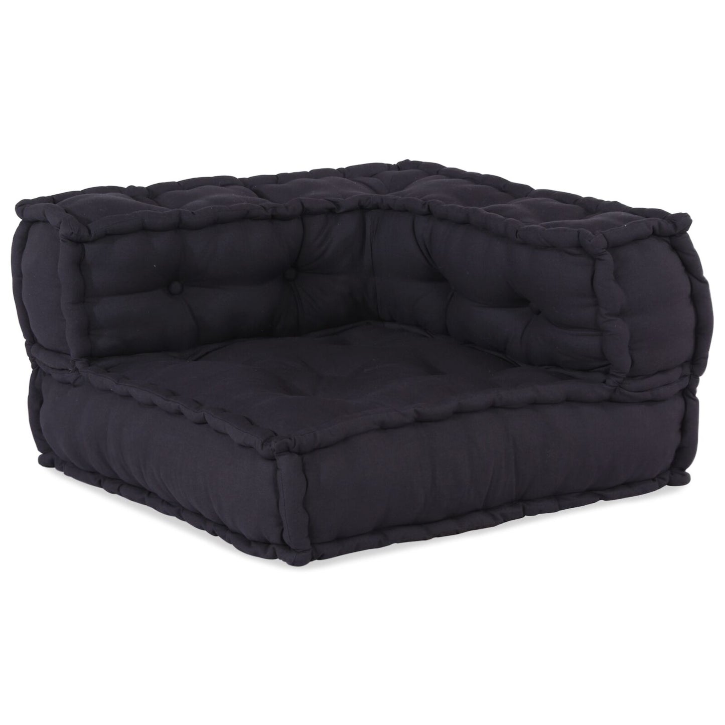 Pouf Modulari vidaXL 3 pz in Tessuto Antracite