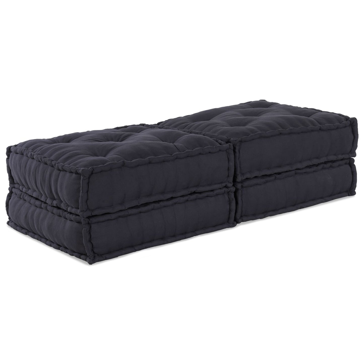 Pouf modulari vidaXL: set di 2 pezzi in tessuto antracite