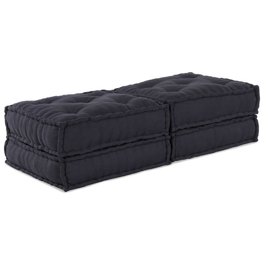 Pouf modulari vidaXL: set di 2 pezzi in tessuto antracite